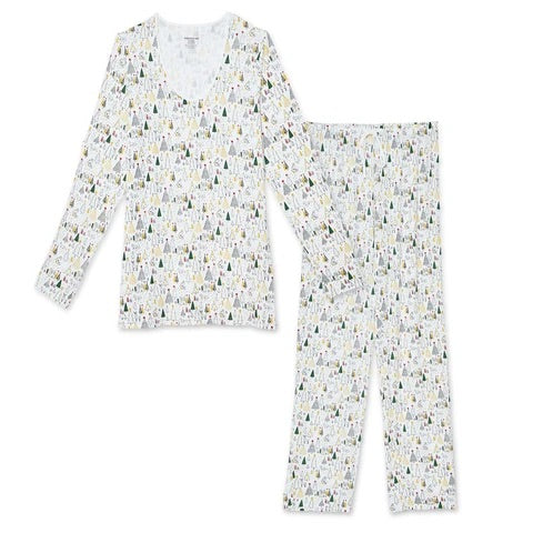 so silent night holiday modal woman's pajamas set