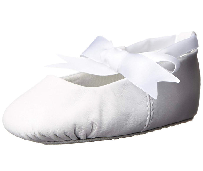 White Ribbon Tie Ballet Flat