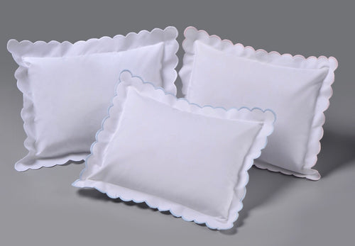 Double Scallop Monogram Pillow