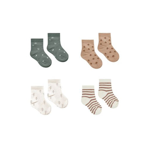 Printed Socks -Cocoa stripe, stars, trees, ditsy