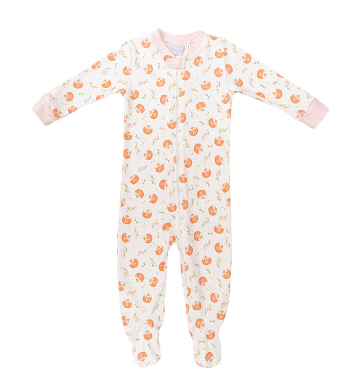 Once Upon a Time Pumpkin Footie, Pink 9m