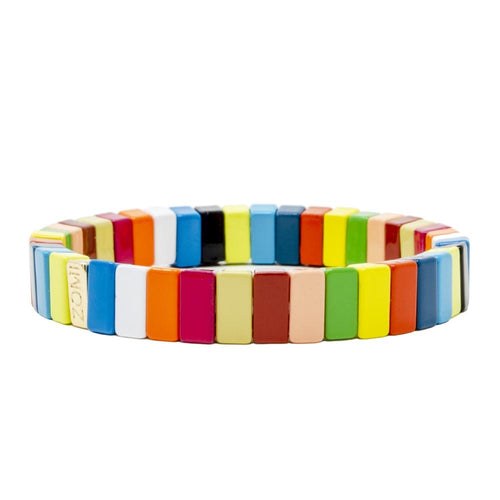 Stretchy Love Tile Bracelet & Rainbow Tile Bracelet