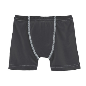 Boys Boxer Brief, Slate with Illusion Blue