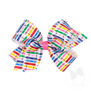 Back to School Bow, Crayon